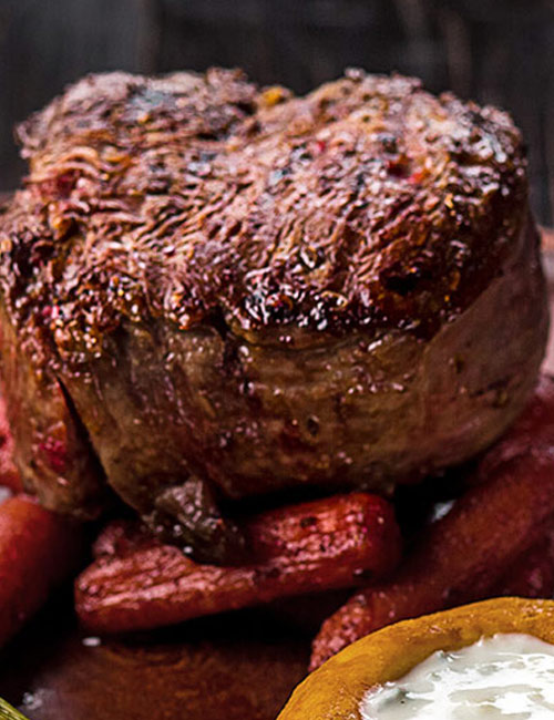Mustard and Chili Rubbed Roasted Beef Tenderloin
