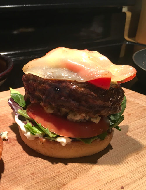 Red White and Blue Burger