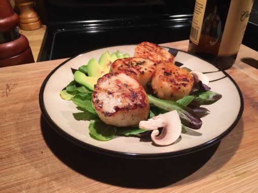 Pesto Pan Seared Scallops